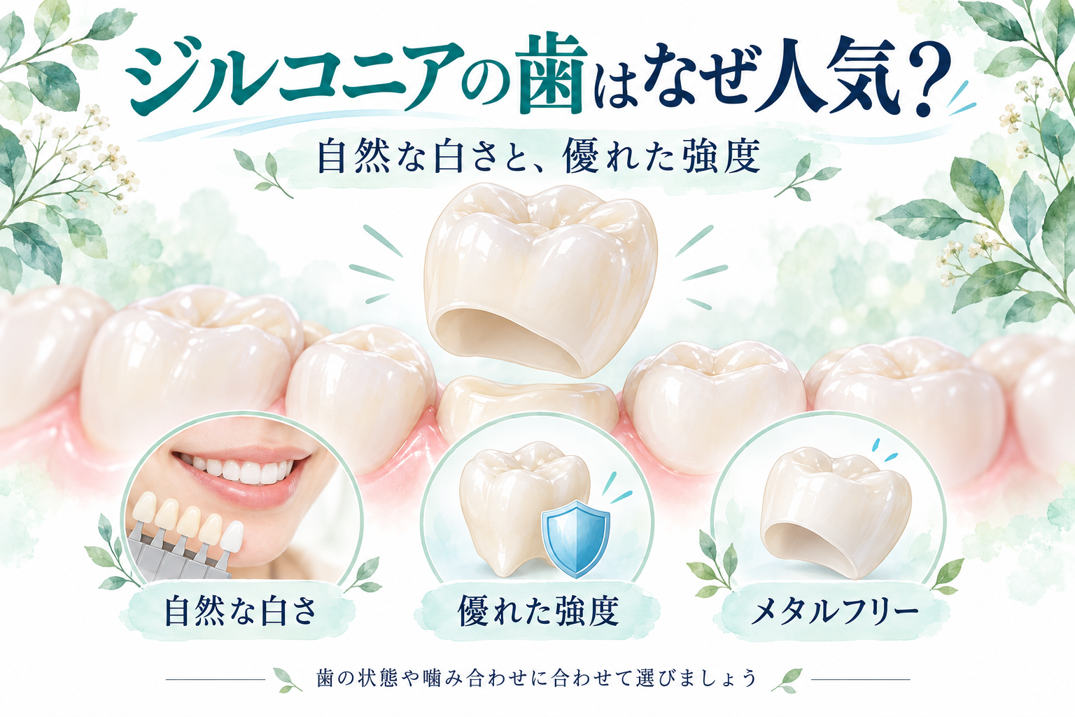 ジルコニアの歯はなぜ人気？美しさと強さを兼ね備えた次世代のセラミック治療