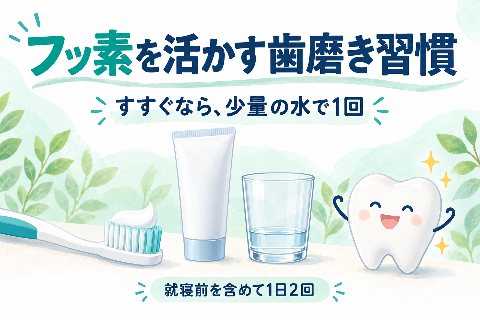 歯磨き後にうがいをしすぎると逆効果？フッ素の効果を高める正しい歯磨き習慣